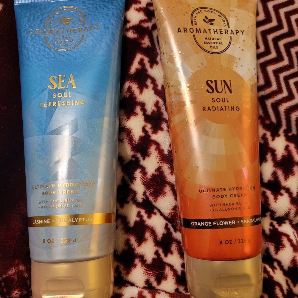 2 Bath and Body Works AROMATHERAPY Body Cream. Brand New!